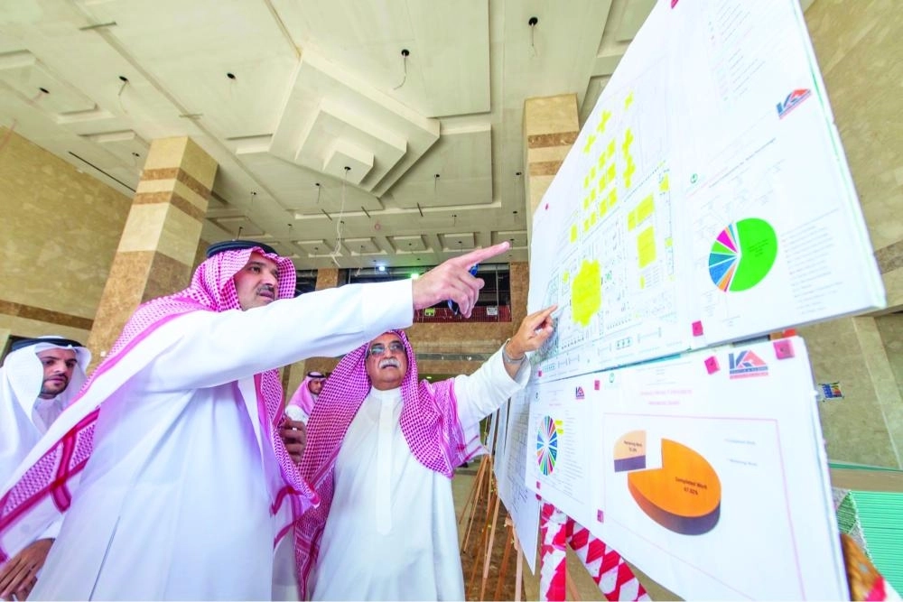 فيصل بن سلمان لدى تفقده سير الأعمال (مكة)