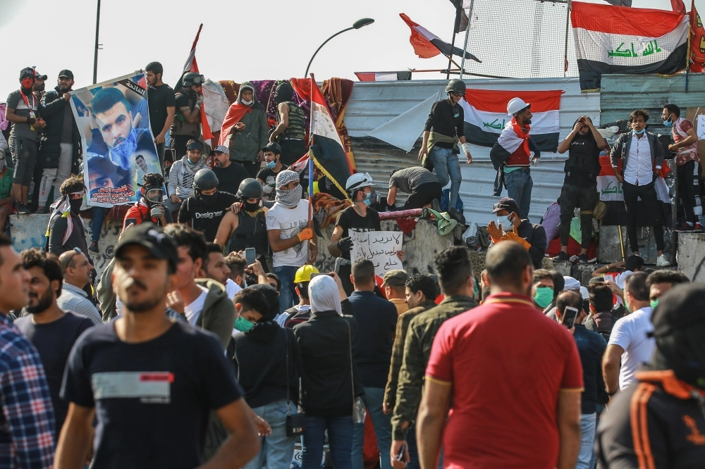 مظاهرات عراقية ضد تدخل طهران (د ب أ)