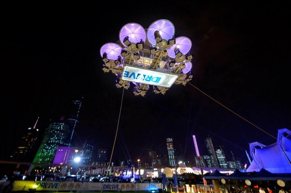 المطعم المعلق في ونتر وندر لاند الرياض                                                           (واس)