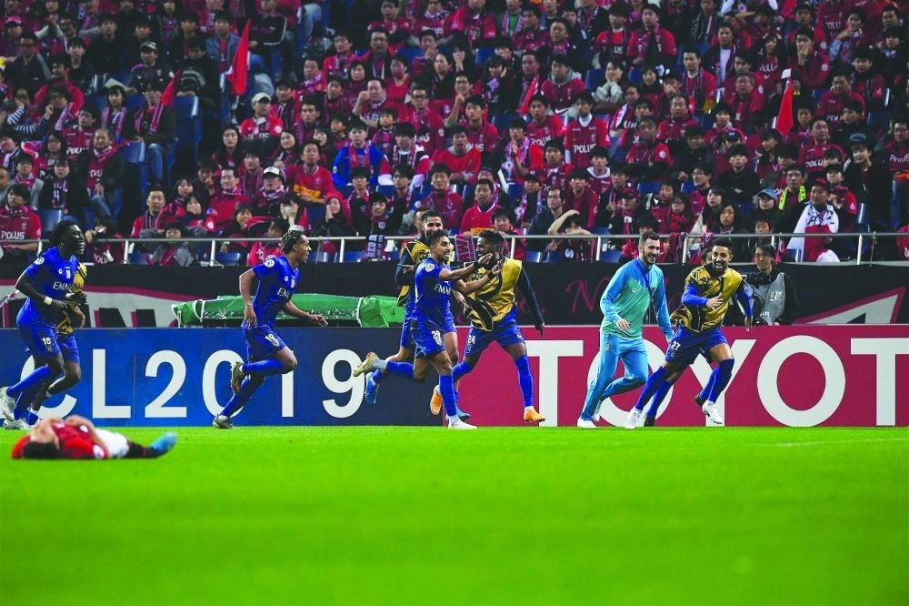 فرحة لاعبي الهلال   (إعلامي الهلال)