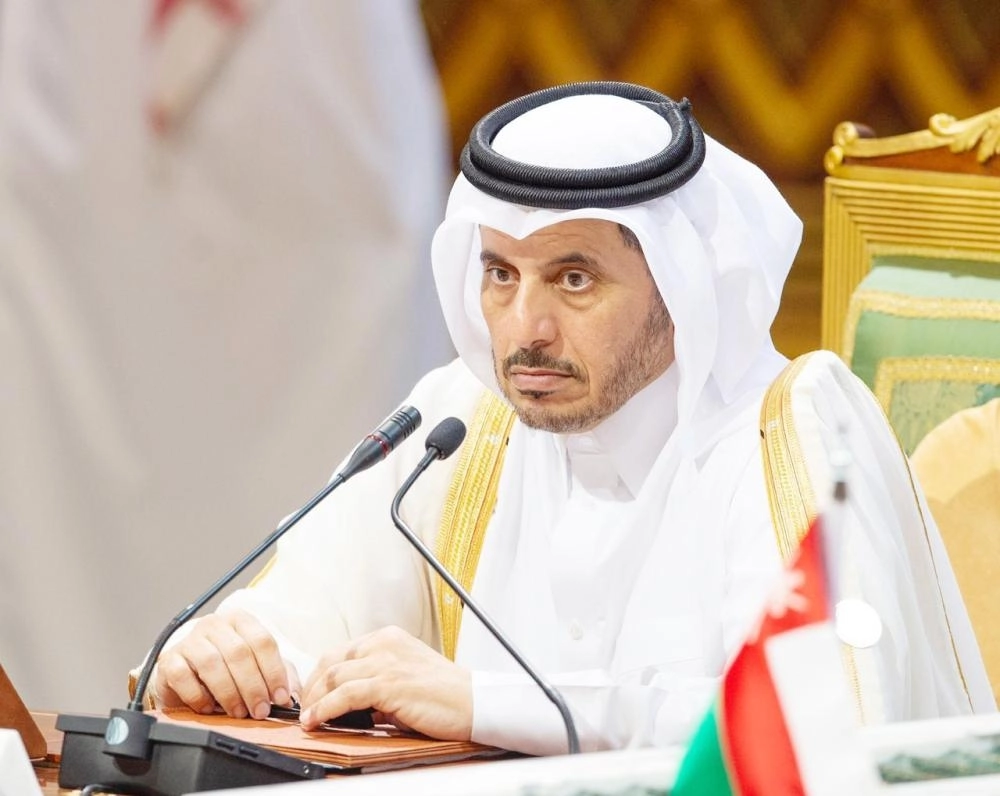 رئيس وزراء قطر خلال أعمال القمة الخليجية  (واس)