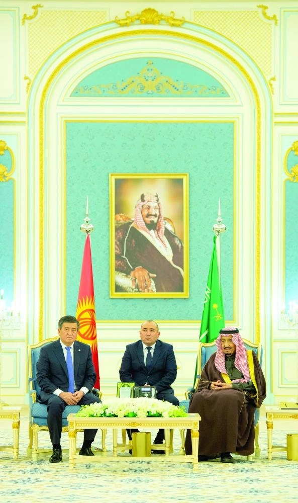 خادم الحرمين ورئيس قيرغيزستان خلا توقيع الاتفاقيات ومذكرات التفاهم

