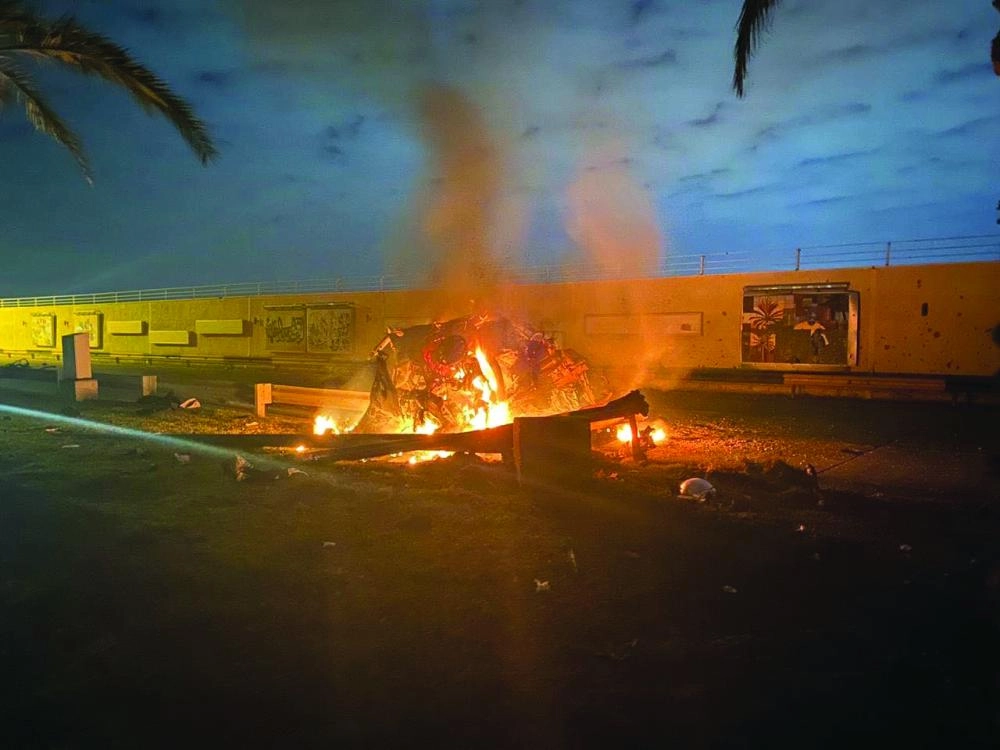 






من موقع استهداف قاسم سليماني في مطار بغداد                                              (د ب أ)