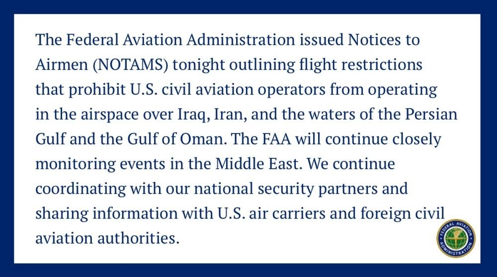 






تحذير إدارة الطيران الاتحادية الأمريكية