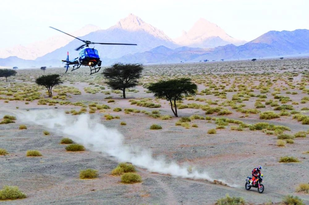 






جانب من سباق فئة الدراجات النارية               (تويتر)