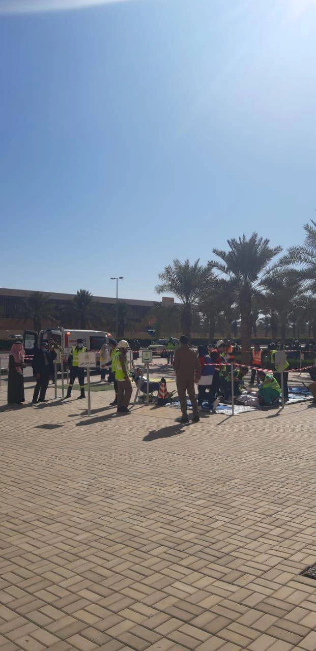 تنفيذ خطة إخلاء فرضية بجامعة الأميرة نورة