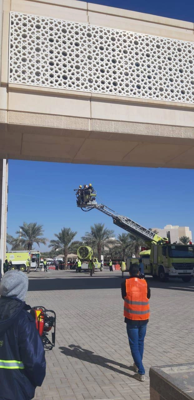 تنفيذ خطة إخلاء فرضية بجامعة الأميرة نورة