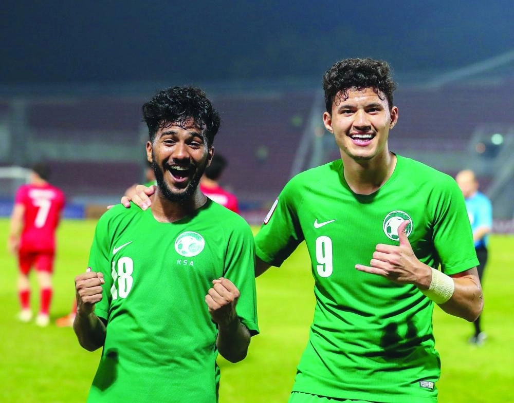 فرحة سعودية بالتأهل (اعلامي المنتخب)