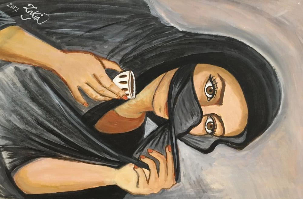 من أعمال الفنانة زكية الدبيخي