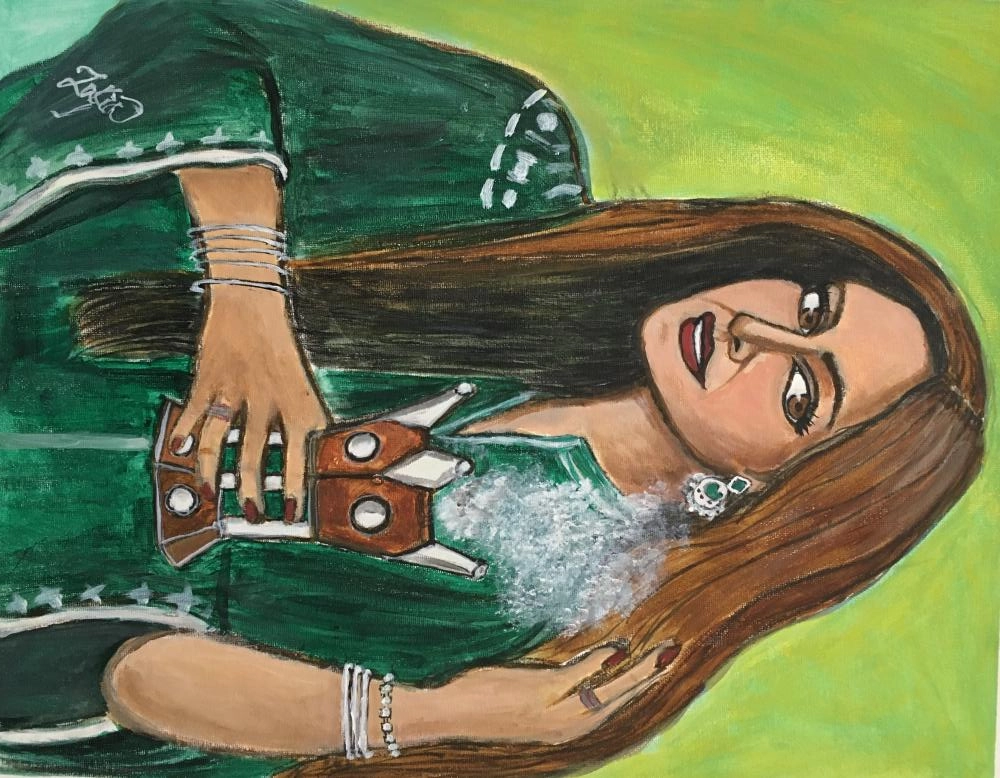 من أعمال الفنانة زكية الدبيخي