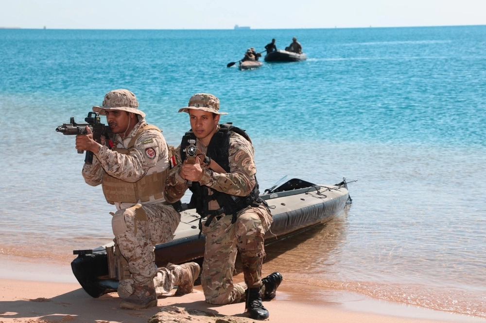 تدريبات بحرية خلال التمرين                                      (واس)