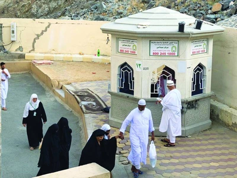 إحدى كبائن الإرشاد كما بدت أمس (مكة)