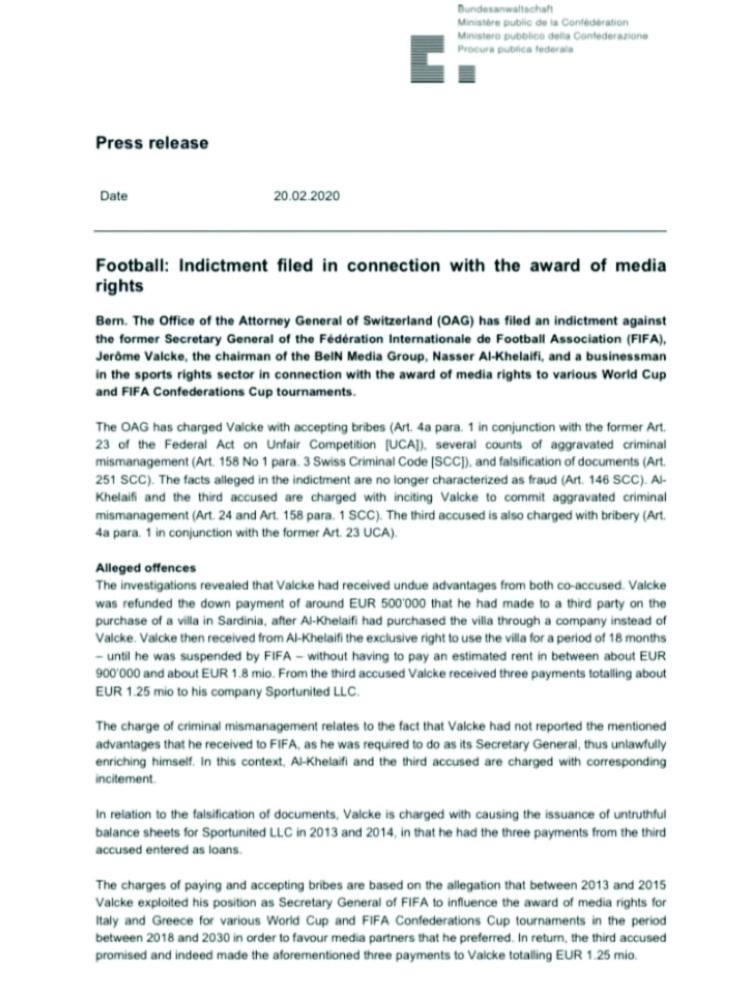 

قرار المدعي العام السويسري (مكة)