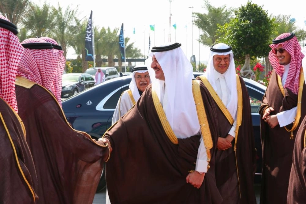 سعود بن نايف لدى وصوله لمقر الحفل (مكة)