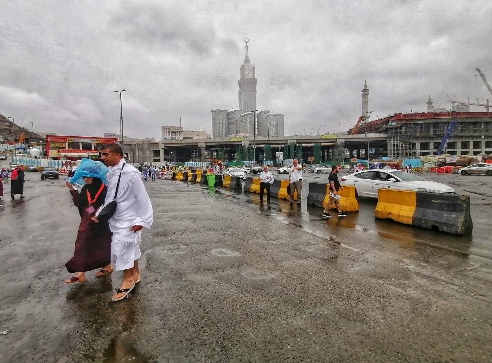 من الأمطار التي هطلت على مكة أمس  (أنس الحارثي)