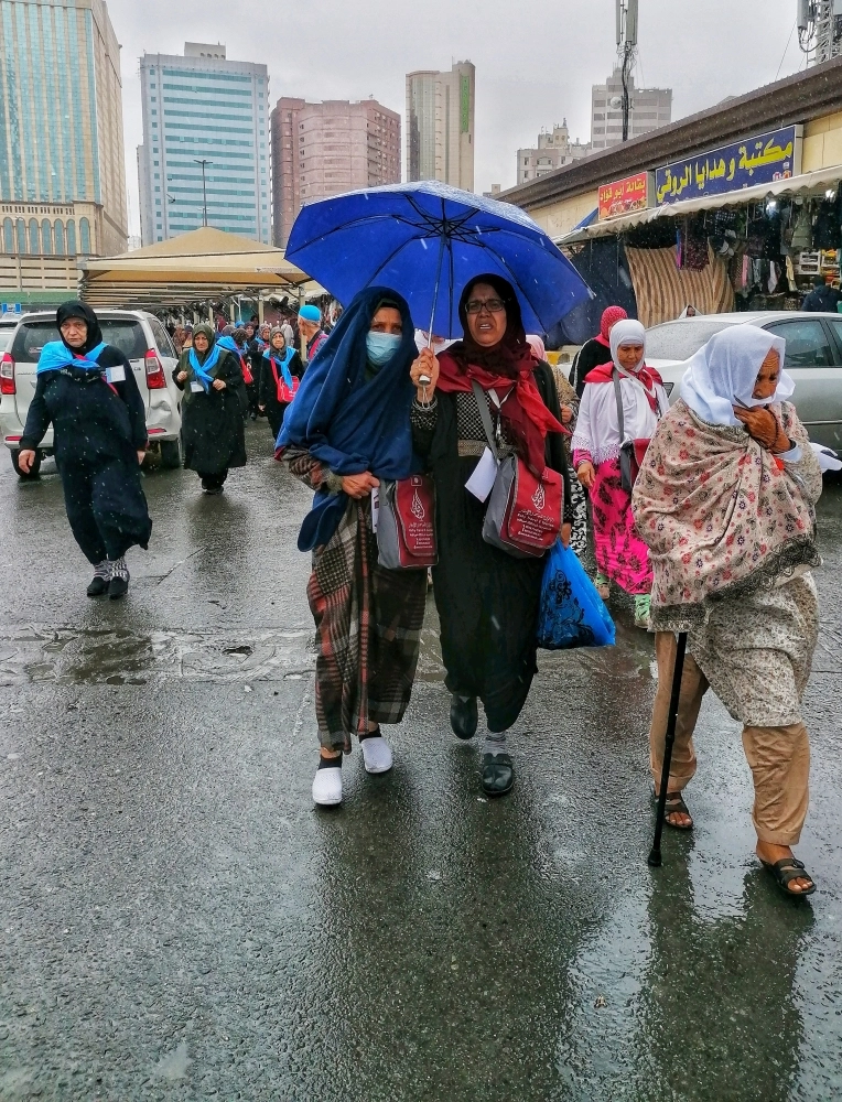 من الأمطار التي هطلت على مكة أمس  (أنس الحارثي)