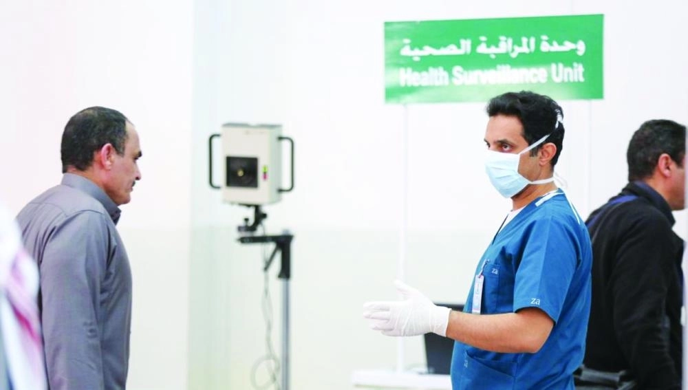 من الإجراءات الاحترازية بأحد المطارات (مكة)