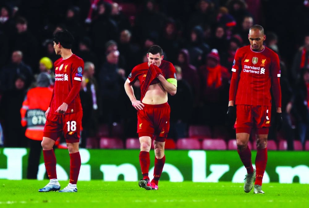 






حسرة لاعبي ليفربول على الخروج من أبطال أوروبا      (د ب أ)