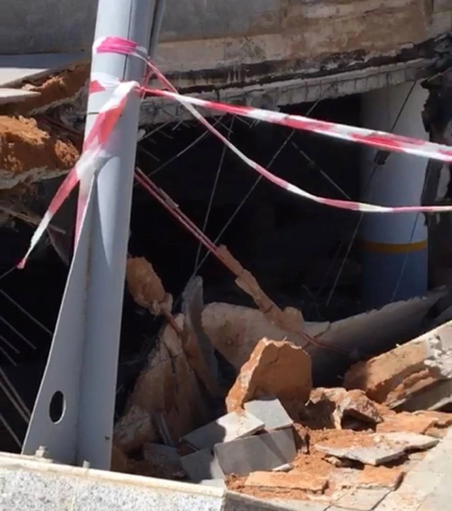 جانب من الهبوط في الموقع