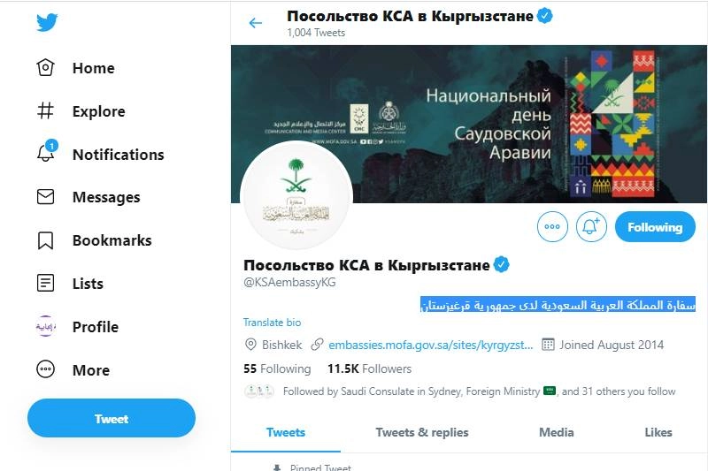 سفارة المملكة العربية السعودية لدى جمهورية قرغيزستان