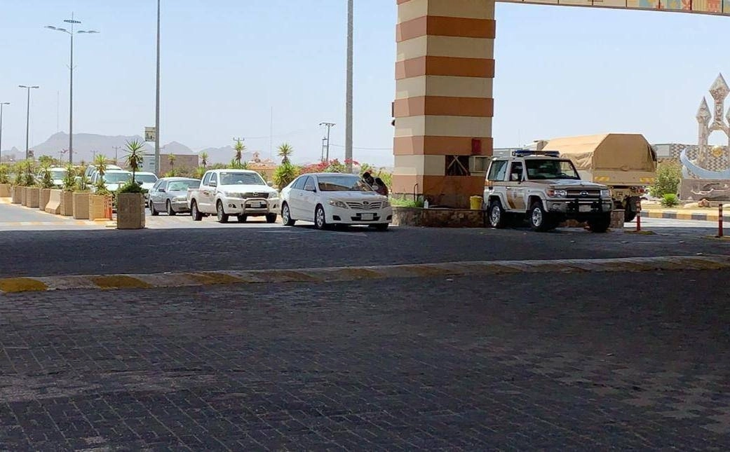 إحدى نقاط الفرز البصري والتوعوي بنجران (مكة) 