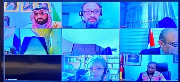 جانب من الاجتماع الافتراضي