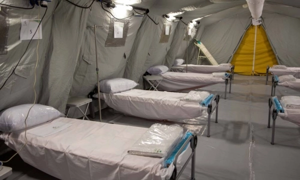 جانب من تجهيزات مستشفى كدي الميداني (ياسر بخش)