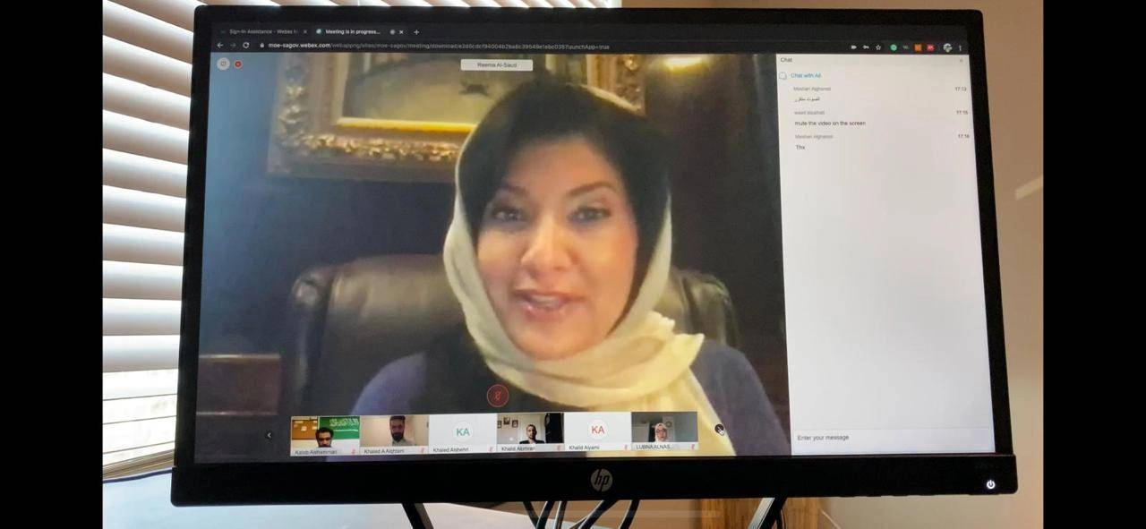 جانب من الاجتماع الافتراضي