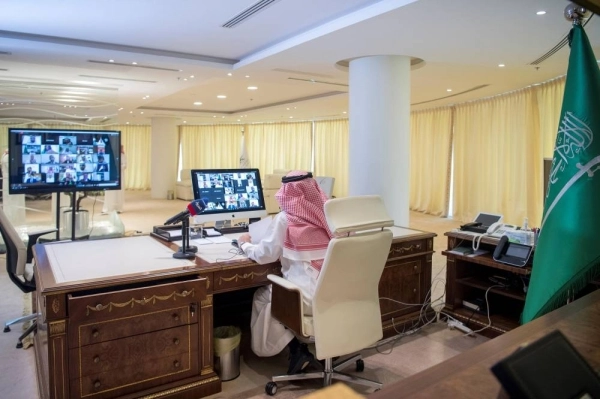 ماجد القصبي خلال الملتقى الافتراضي (مكة) 