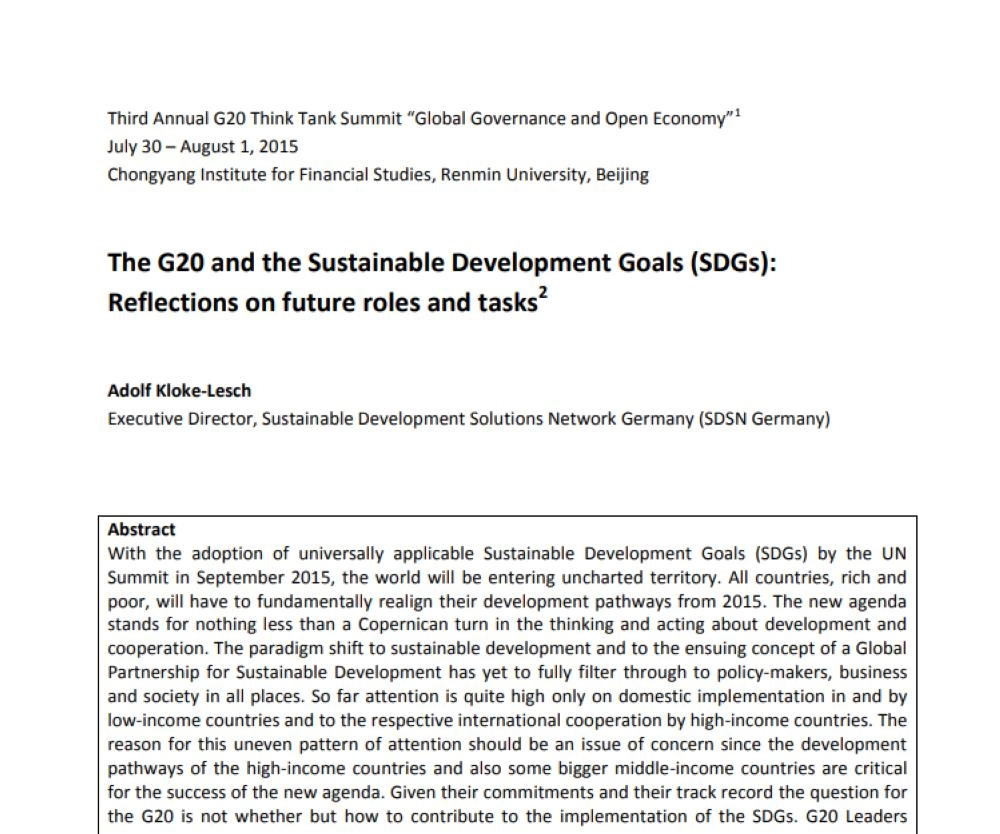ورقة بحثية نشرت خلال اجتماع خزائن التفكير