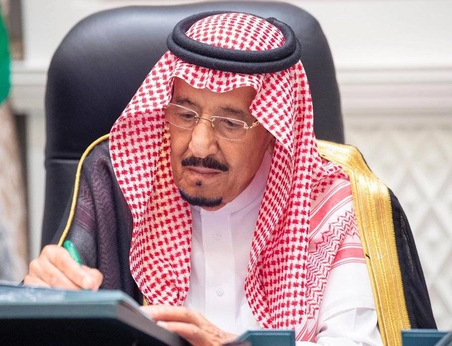 جانب من جلسة مجلس الوزراء عبر الاتصال المرئي (مكة)