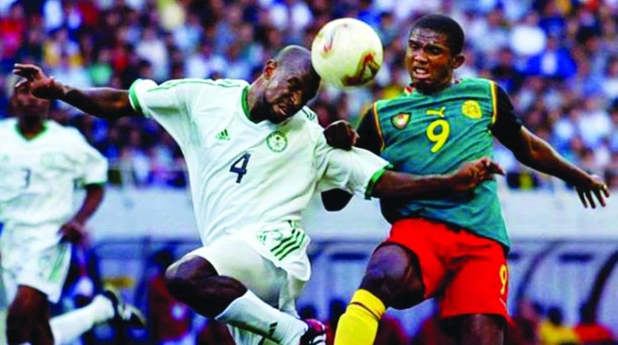 عبدالله سليمان خلال مباراة للسعودية أمام الكاميرون (تويتر)