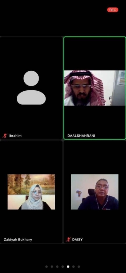 الأطباء المتطوعون خلال اللقاء الافتراضي