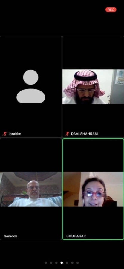 الأطباء المتطوعون خلال اللقاء الافتراضي