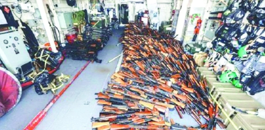 أسلحة إيرانية ضبطت في طريقها للحوثيين  (مكة)