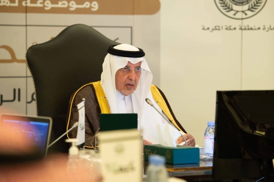  خالد الفيصل وبدر بن سلطان خلال إطلاق الحملة                                          (مكة)