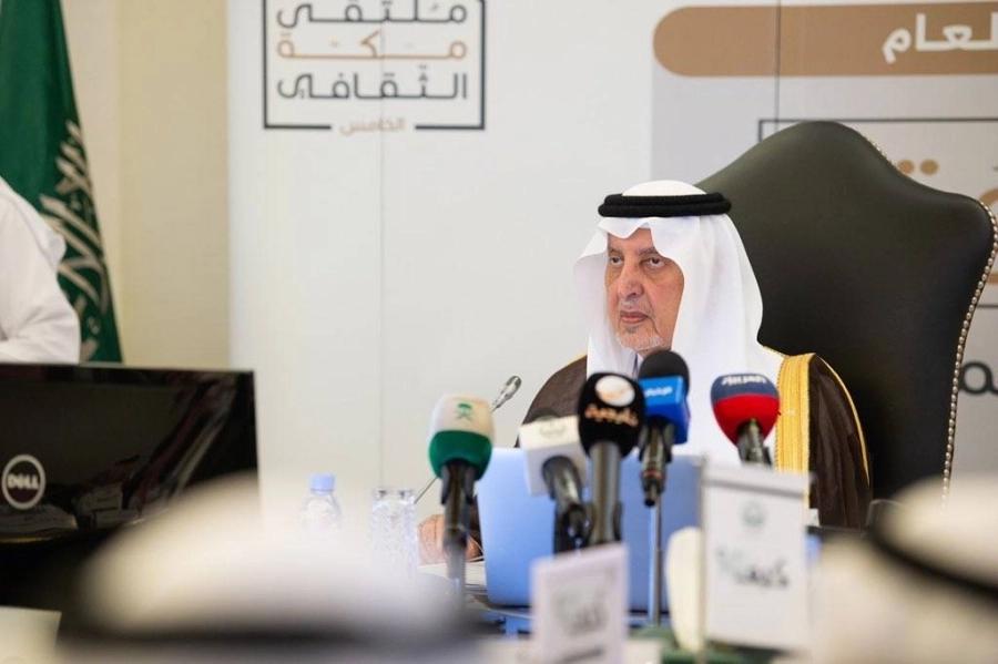  خالد الفيصل وبدر بن سلطان خلال إطلاق الحملة                                          (مكة)