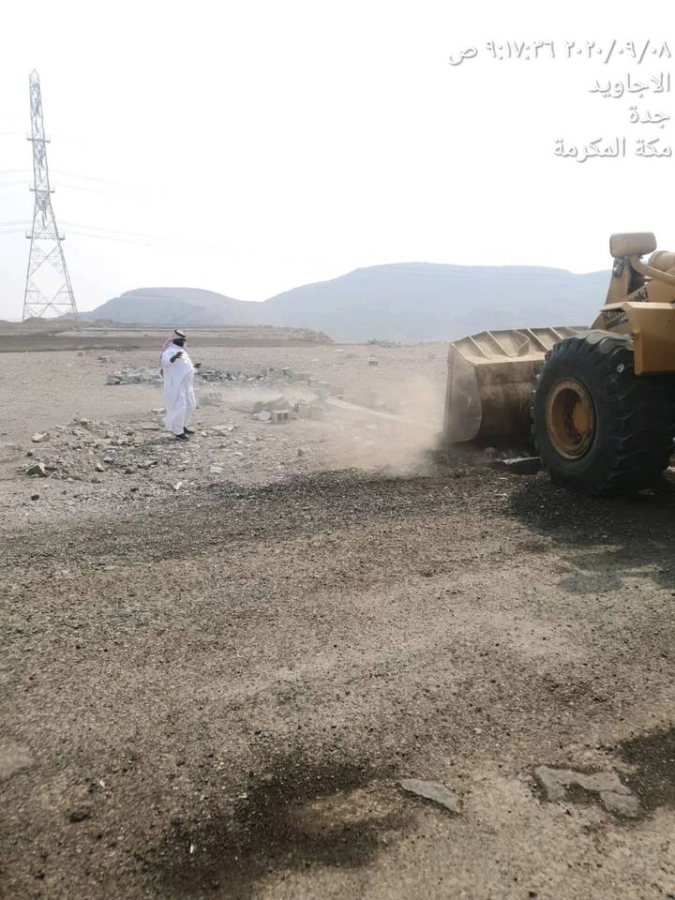 أمانة جدة تزيل 30,383م2 تعديات على أراض حكومية بنطاق الجنوب