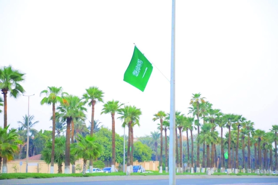 طرقات وشوارع وميادين تتزين بالأعلام الوطنية والإضاءات الخضراء والإنارات التفاعلية واللوحات الاحتفالية للاحتفاء باليوم الوطني
