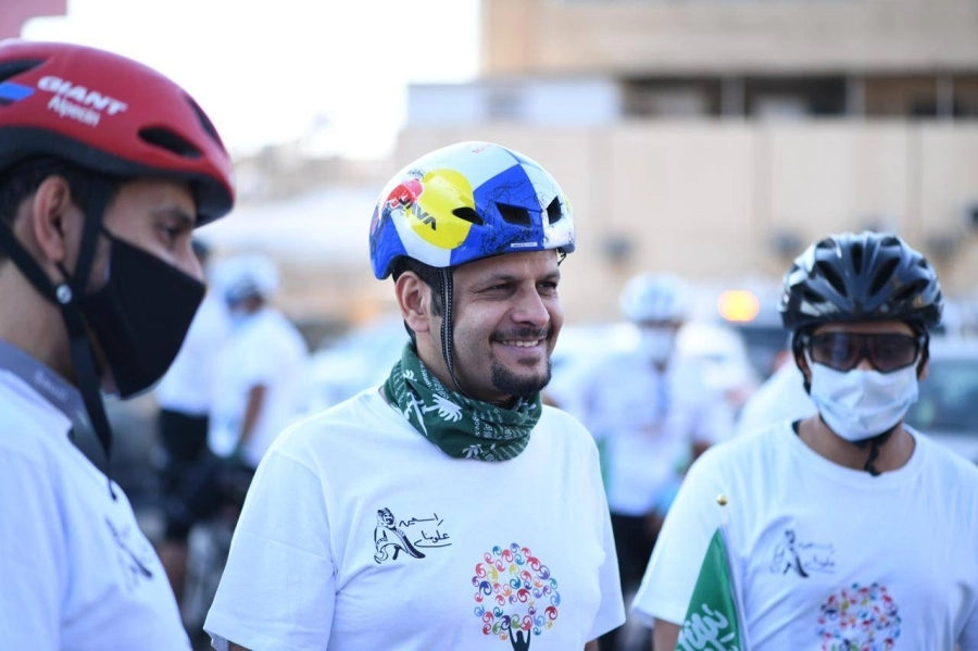 جانب من مسيرة مسك الخيرية في اليوم الوطني (مكة)