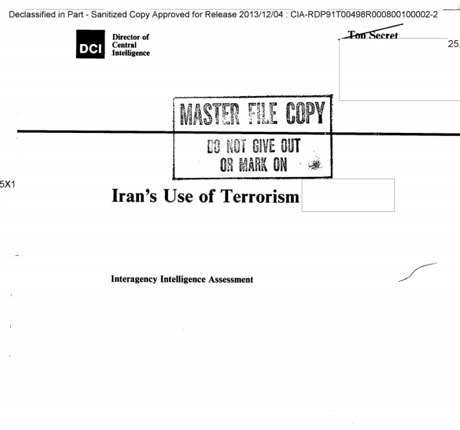 






تقرير لوكالة المخابرات المركزية الأمريكية رفعت عنه السرية