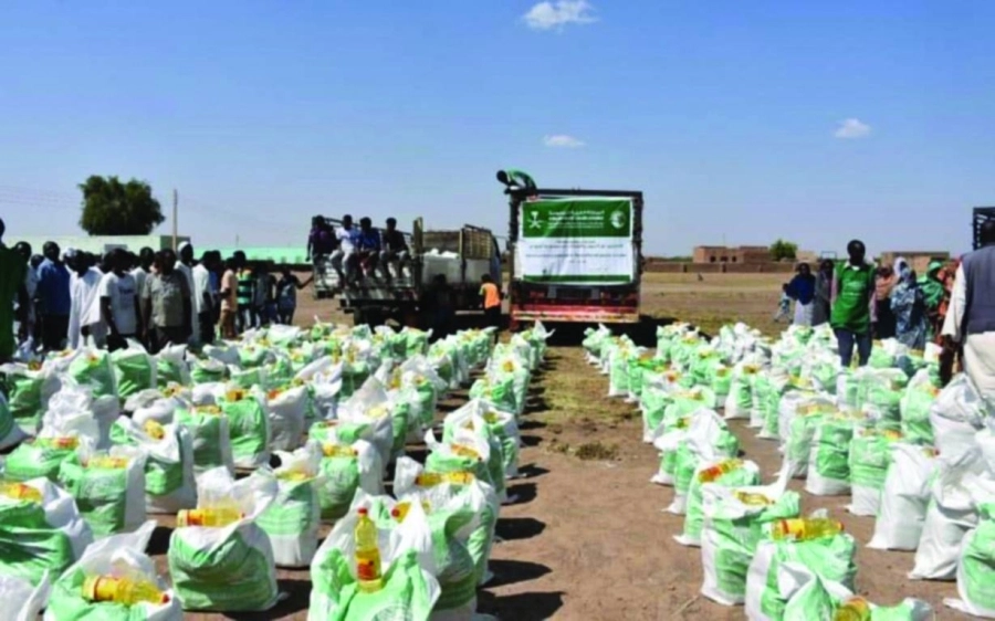 سلال معدة للتوزيع في الخرطوم (واس)