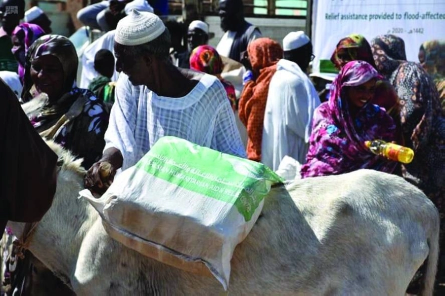 تفاعل كبير مع عملية توزيع السلال بالسودان (واس)