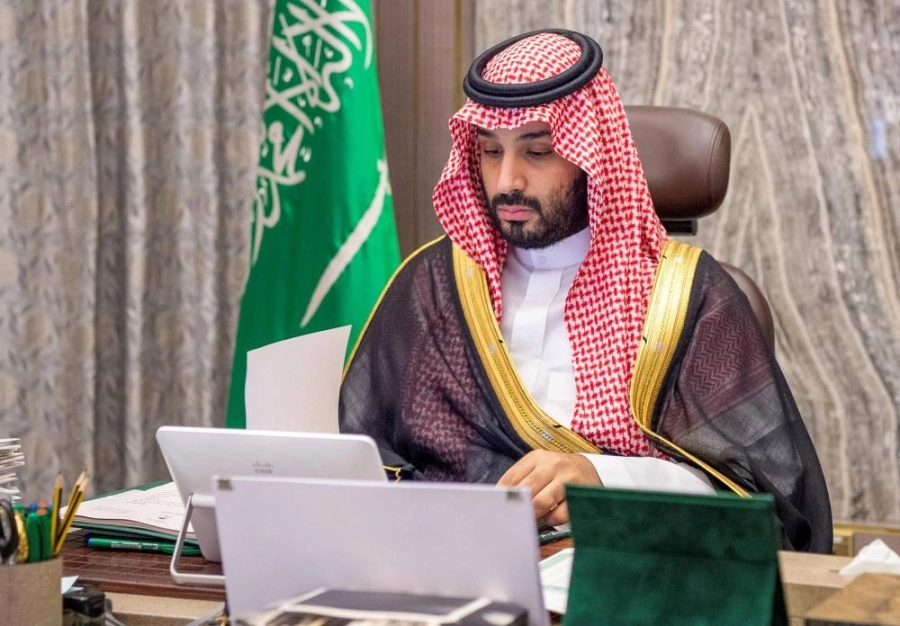 ولي العهد خلال جلسة مجلس الوزراء  (واس)