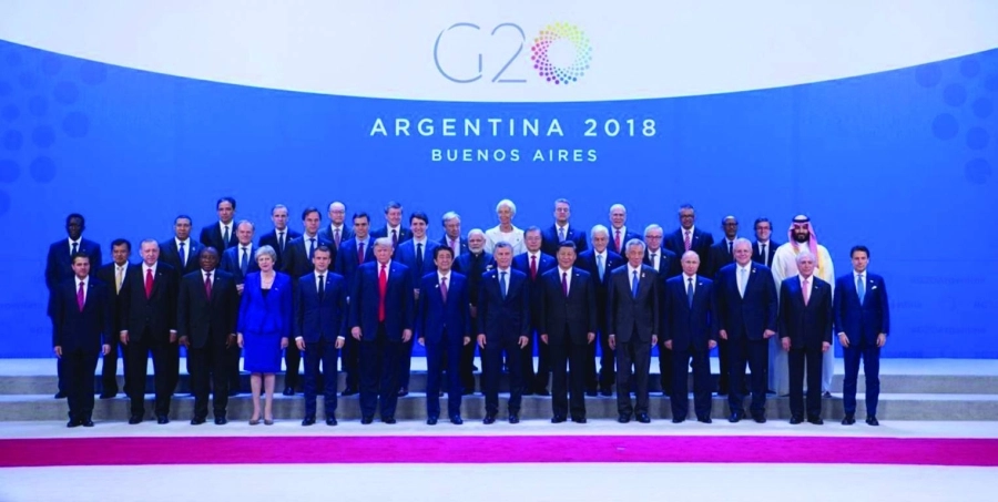 ولي العهد خلال مشاركته في قمة بيونس أيريس  (واس)