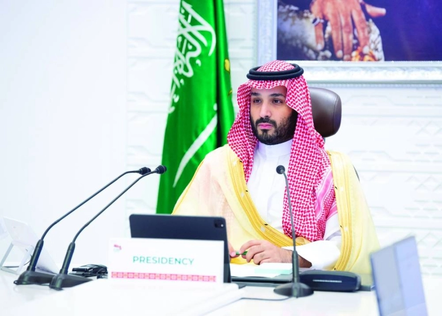 الأمير محمد بن سلمان خلال إلقاء بيان القمة (واس)