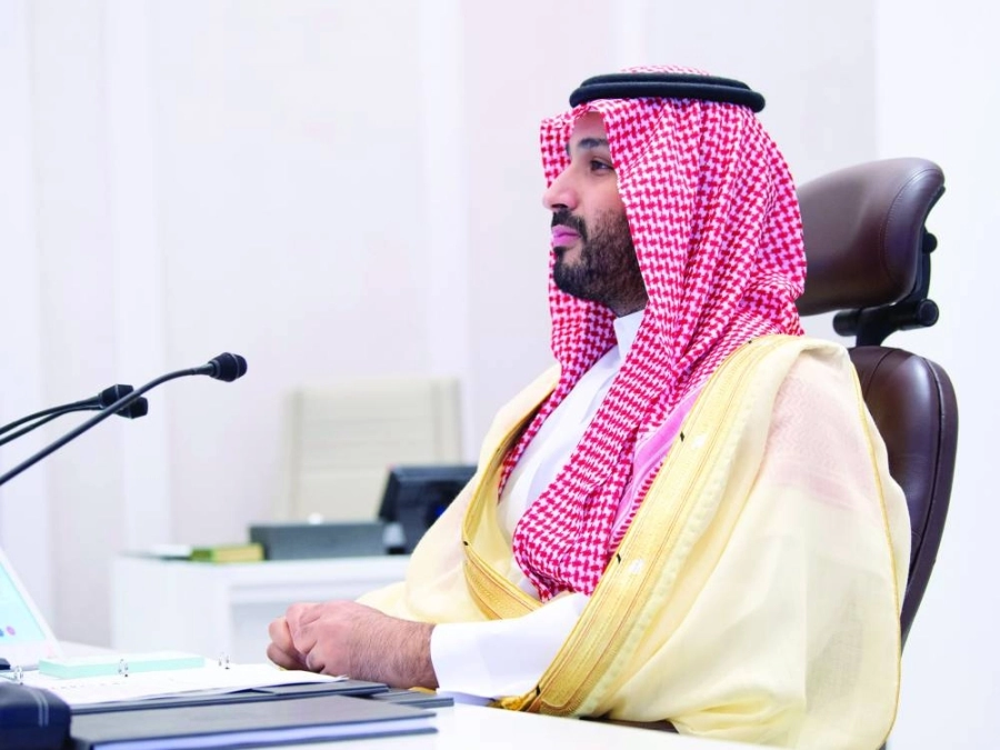الأمير محمد بن سلمان خلال إلقاء بيان القمة (واس)