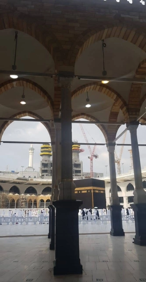 عمود أم هانئ بعد إعادته إلى موضعه (مكة)