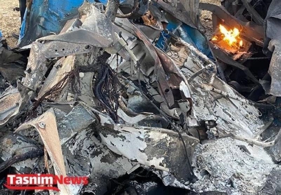 صورة للسيارة بعد تفحمها (مكة)