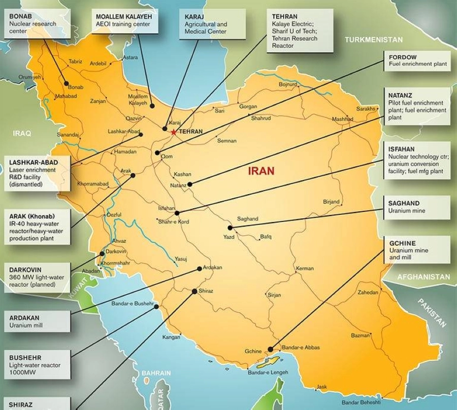 






خريطة أمريكية تكشف المواقع الإيرانية النووية                                    (مكة)